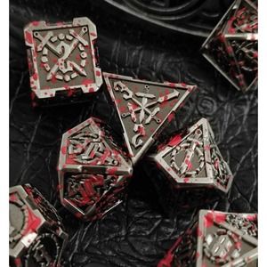 7 Piece Metal Dice Set Sword Series